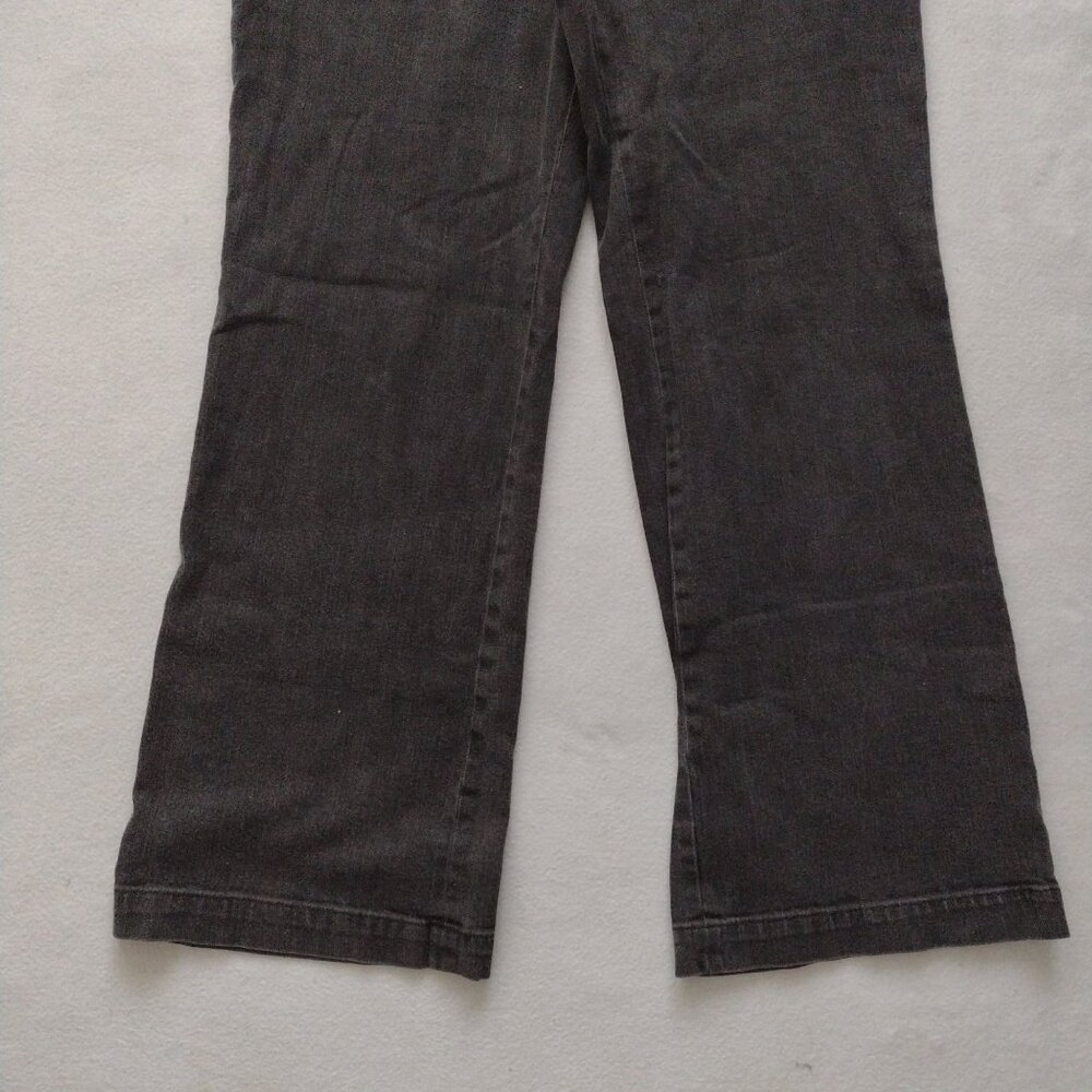 Talbots Signature Black Denim Pants 14 Stretch Cotton Bootcut Jeans - Picture 8 of 12